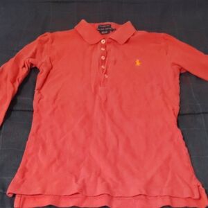 Polo by Ralph Lauren Kids Coral Long Sleeve Polo